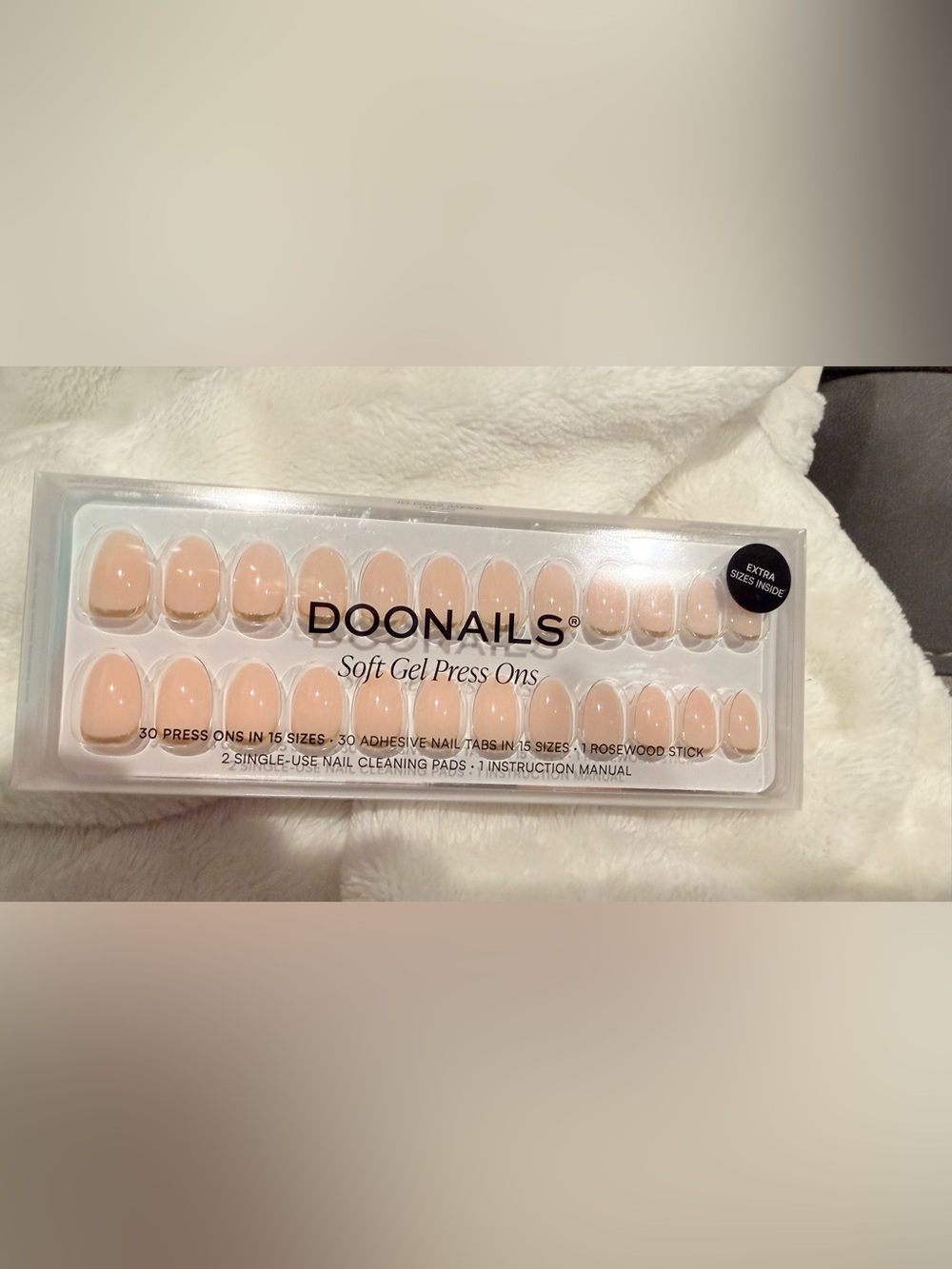 New DooNails Short Round Soft Gel Press-On Nails in Popcorn - Picture 2 of 6